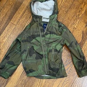 Gap kids extra small camo jersey lined windbreaker